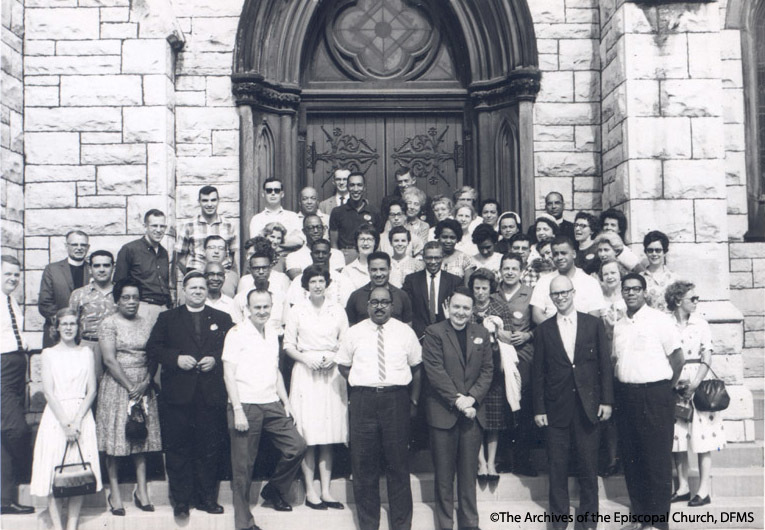 ESCRU Delegates Standing Outside A Cathedral