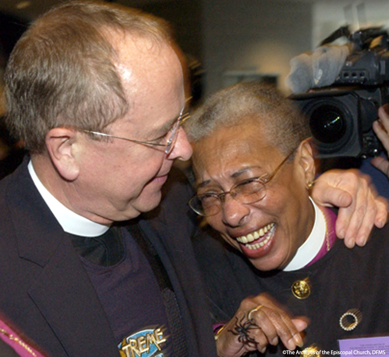 Harris With Gene Robinson, 2003