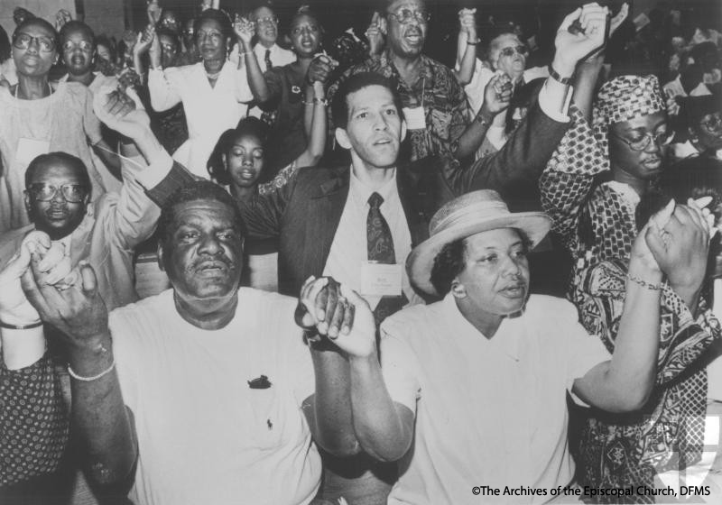 UBE Members Join Hands In Prayer, 1995