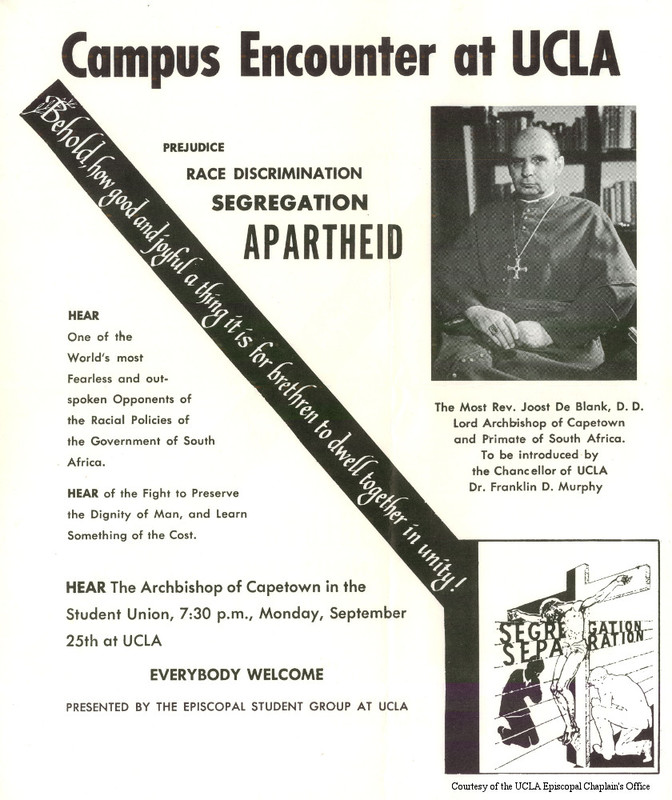 Flyer Advertising Speech By Rev. Joost De Blank