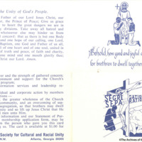 Pamphlet With Prayer For Unity Of All