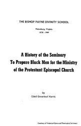 The Bishop Payne Divinity School: A History