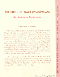 Union Of Black Episcopalians Position Statement