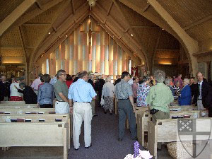 [Parishioners and visitors...]