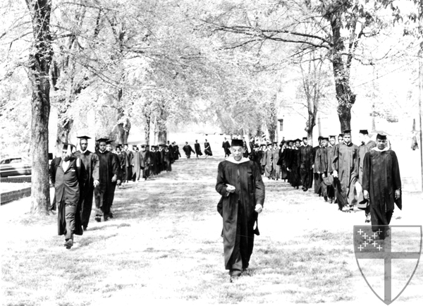[Commencement procession a...]