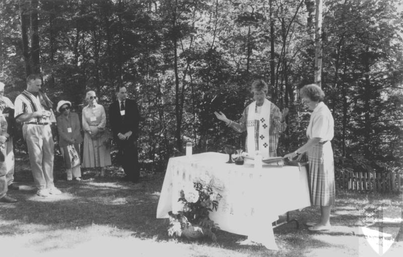 [Bishop McLeod celebrates...]