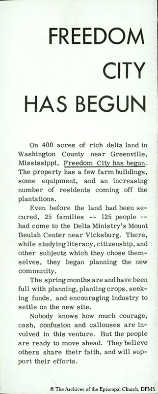 Delta Ministry Freedom City Pamphlet