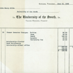 Allin Sewanee Tuition Bill